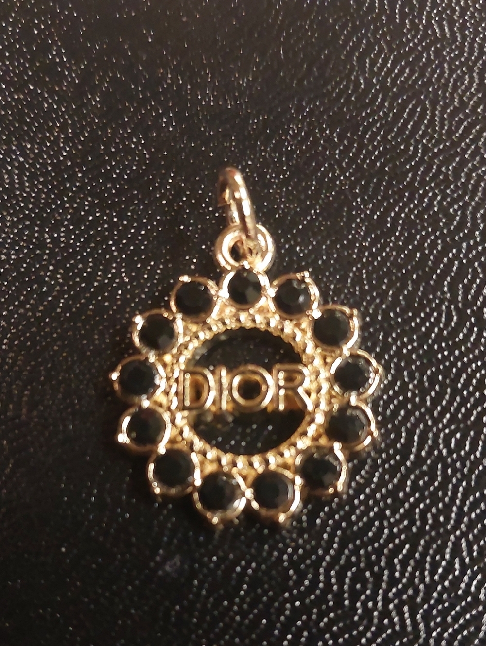 CD Gold and Black Crystal Logo Charm Pendant. 1/$17 or 2/$25 Charms.